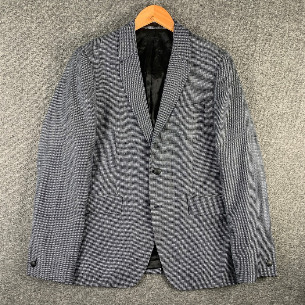 Rag & Bone Blazer Jacket Men 40R Linen Wool Sport Coat Wool Preppy Modern Blue